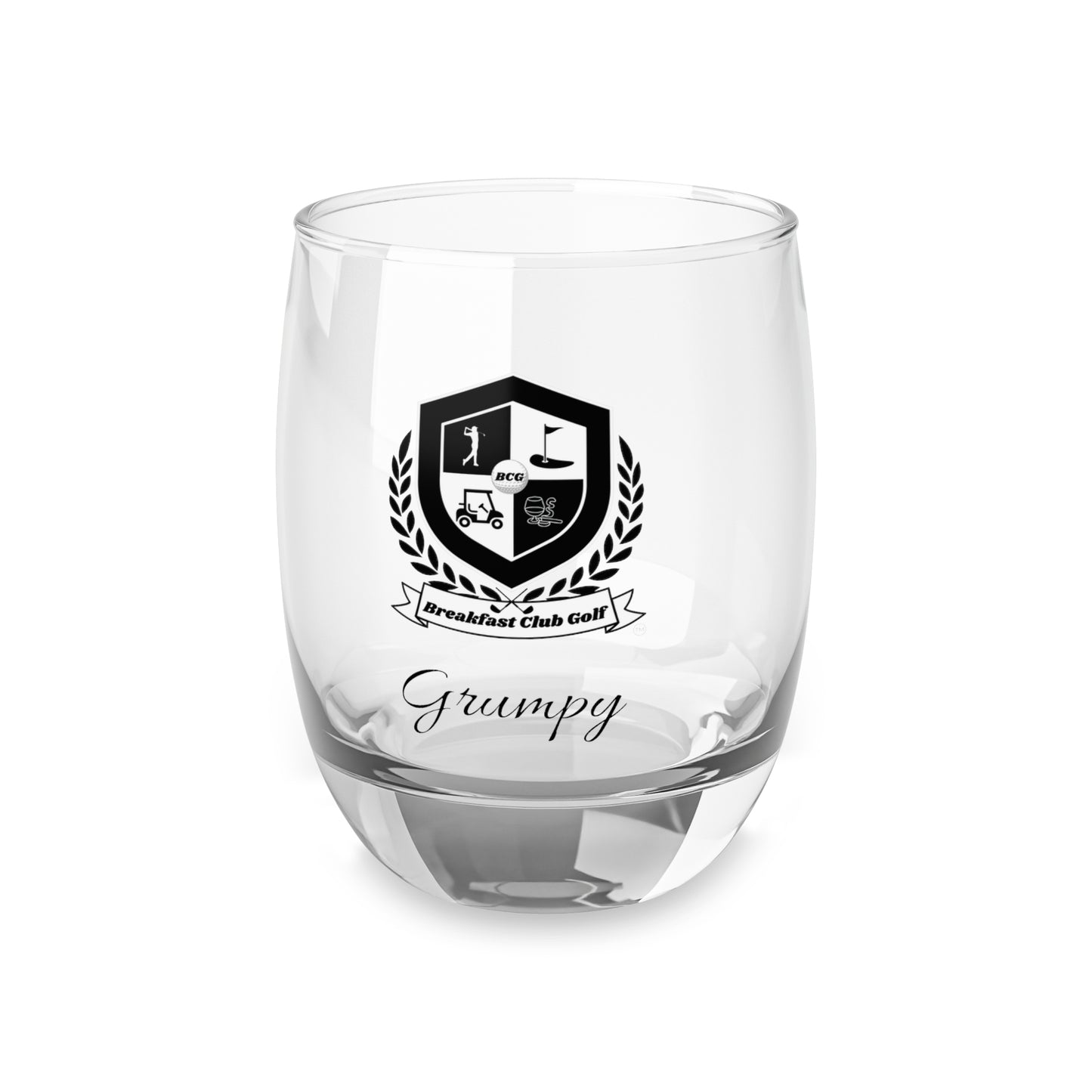 "The Grumpy" Breakfast Club Golf "Black Tees" Collection Whiskey Glass