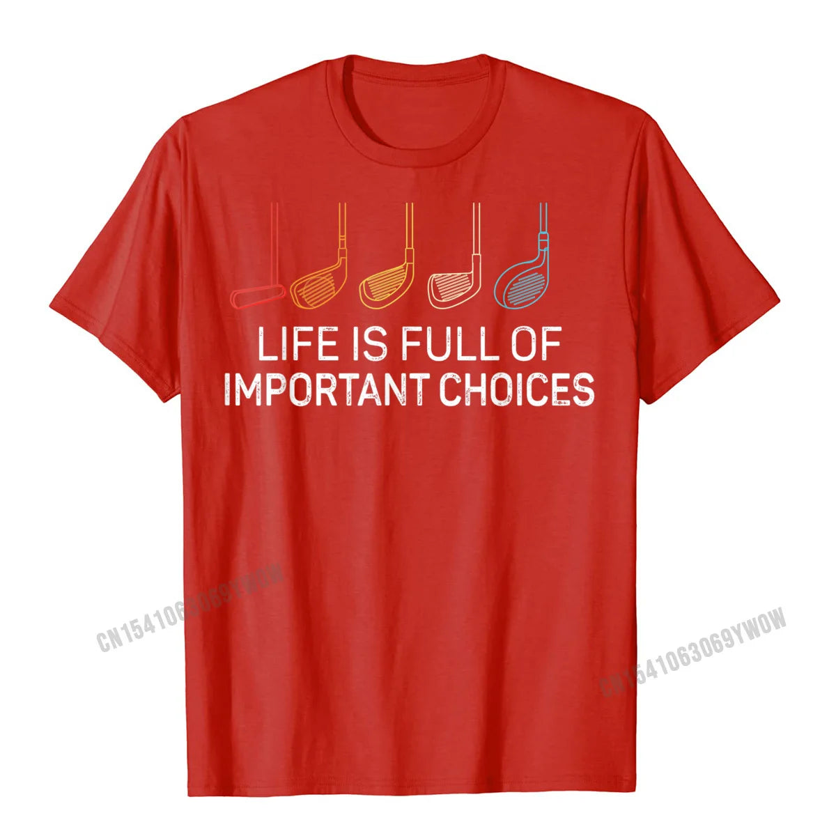 Life Is Full Of Important Choices - Golf Funny T-Shirt Men Normal Camisa T Shirt Fitted Cotton Men Tshirts