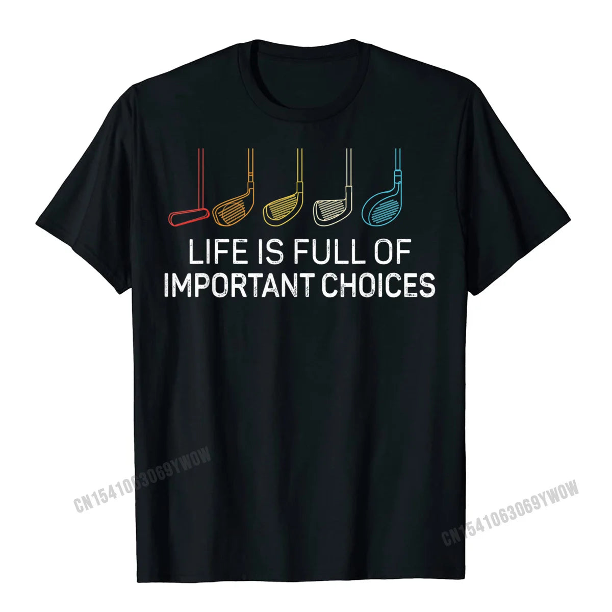 Life Is Full Of Important Choices - Golf Funny T-Shirt Men Normal Camisa T Shirt Fitted Cotton Men Tshirts