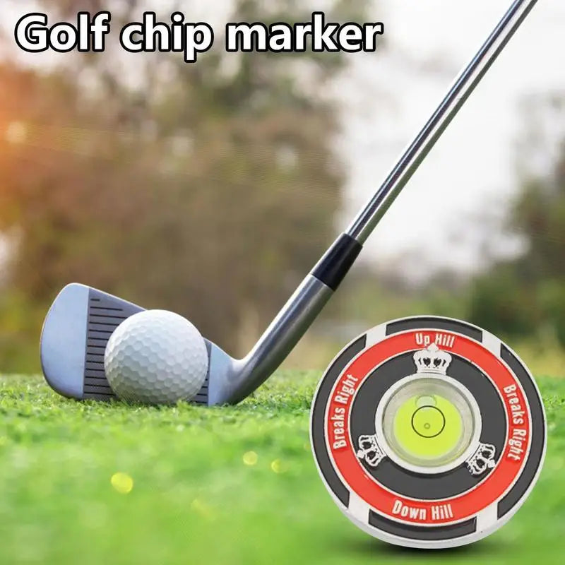 High Precision Golf Ball Marker With Level Meter 2 Sided Alignment Reader Tool Golf Position Mark Golf Accessories