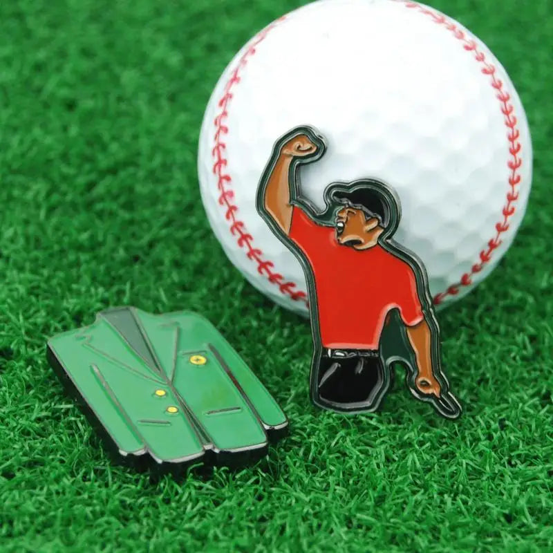 Golf Ball Mark Alloy Multicolor Tiger Green Jacket Marker Woods Mark Golf Ball Position Green Golf Hat Clip Golf Accessories