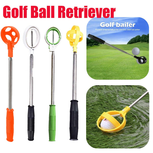 Golf Ball Retriever Golf Ball Pick Up Tools Telescopic Retracted Golf Pick up Automatic Locking Scoop Picker Golf Ball Catcher