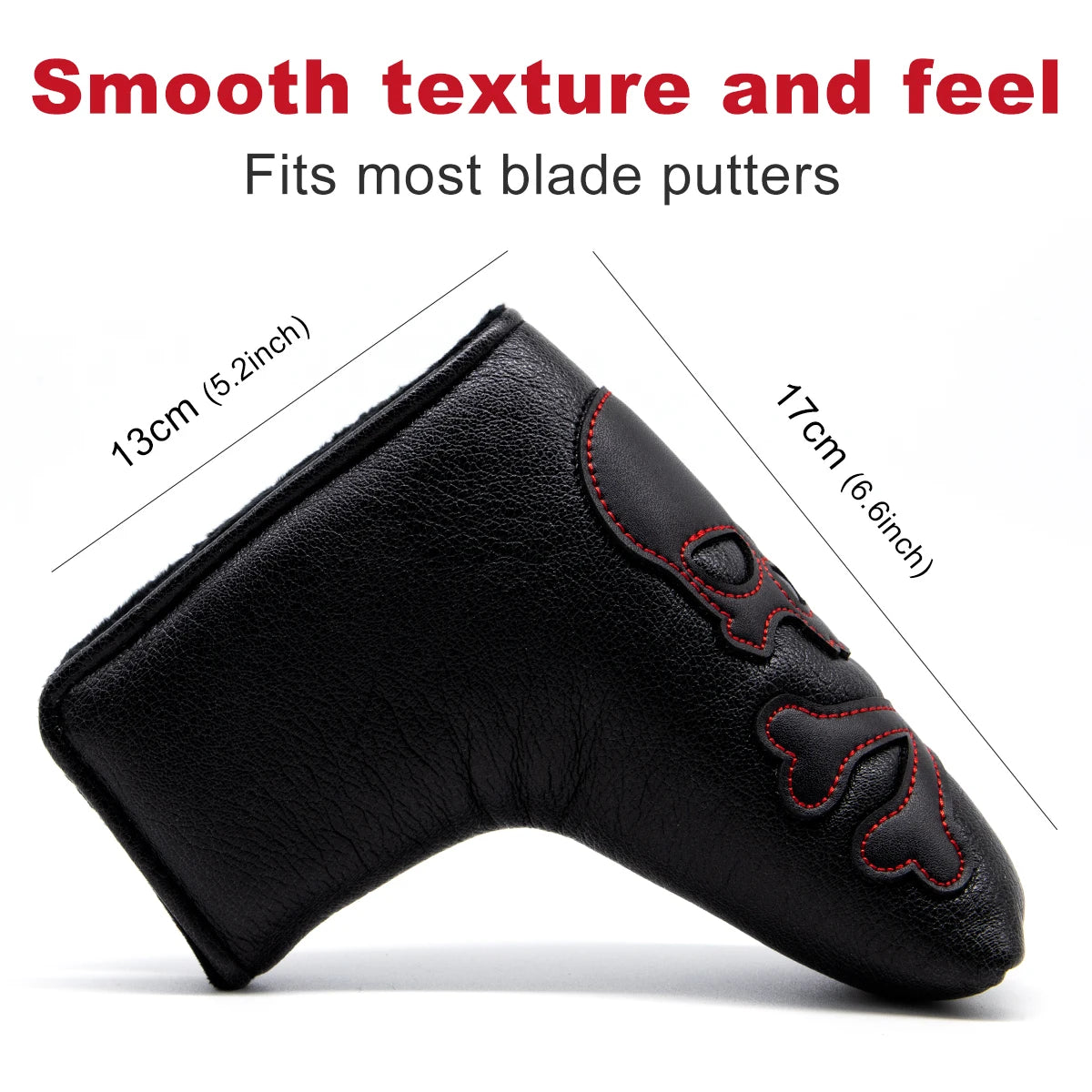 2024 Leather black Golf putter  headcover magnetic closed  master design for putter head protect cover