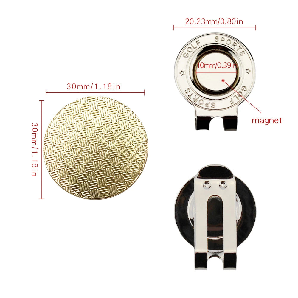 Golf Ball Mark with Magnetic Golf Hat Clip Marker US Map White Flower Golf Marker Training Aids For Boys Girl Kids Golfer Gift